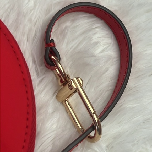 Tory Burch Red Nylon/Leather Round Wristlet - Picture 2 of 8